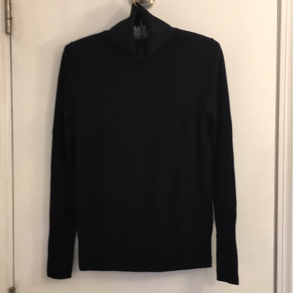 J. Crew black merino wool turtleneck sweater